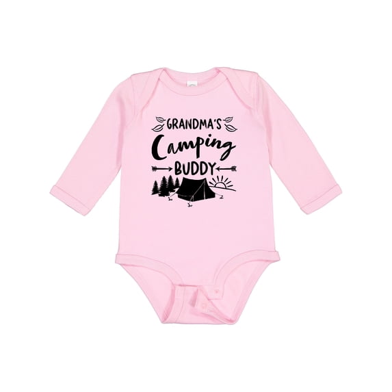 Inktastic Grandmas Camping Buddy Boys or Girls Long Sleeve Baby Bodysuit