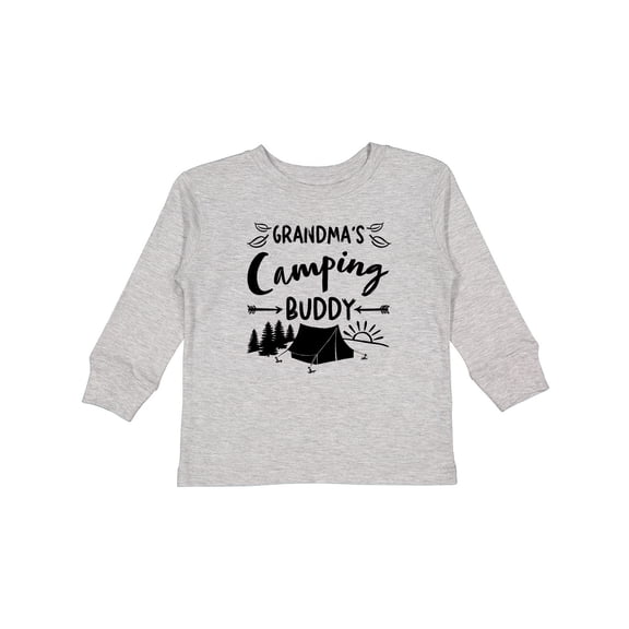 Inktastic Grandmas Camping Buddy Boys or Girls Long Sleeve Toddler T-Shirt