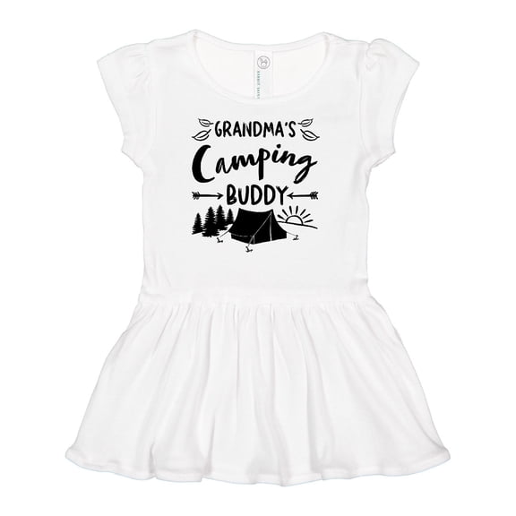 Inktastic Grandmas Camping Buddy Girls Baby Dress