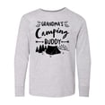 thumbnail image 1 of Inktastic Grandmas Camping Buddy Long Sleeve Youth T-Shirt, 1 of 5
