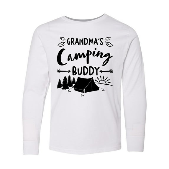 Inktastic Grandmas Camping Buddy Long Sleeve Youth T-Shirt