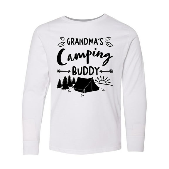 Inktastic Grandmas Camping Buddy Long Sleeve Youth T-Shirt