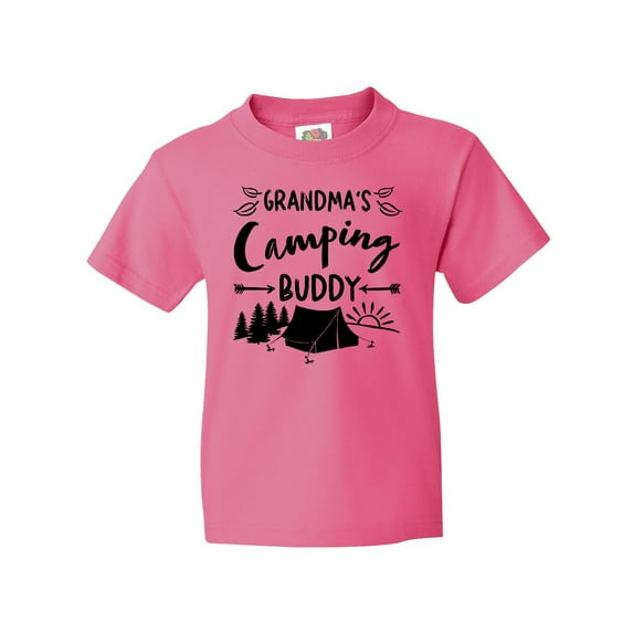 Inktastic Grandmas Camping Buddy Youth T-Shirt