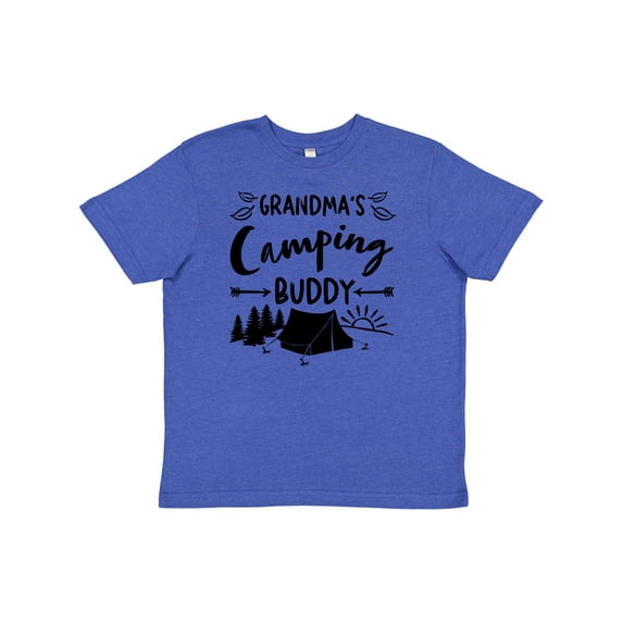 Inktastic Grandmas Camping Buddy Youth T-Shirt