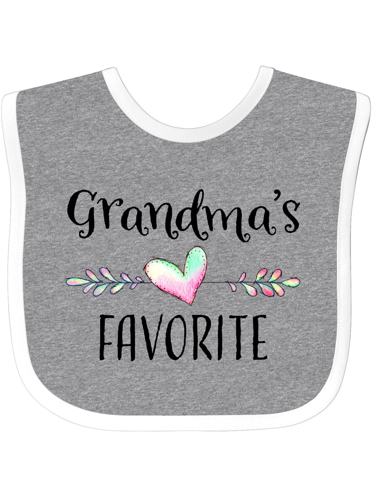Inktastic Grandmas Favorite Heart Grandchild Boys Or Girls Baby Bib Inktastic Grandmas Favorite Heart Grandchild Boys Or Girls Baby Bib