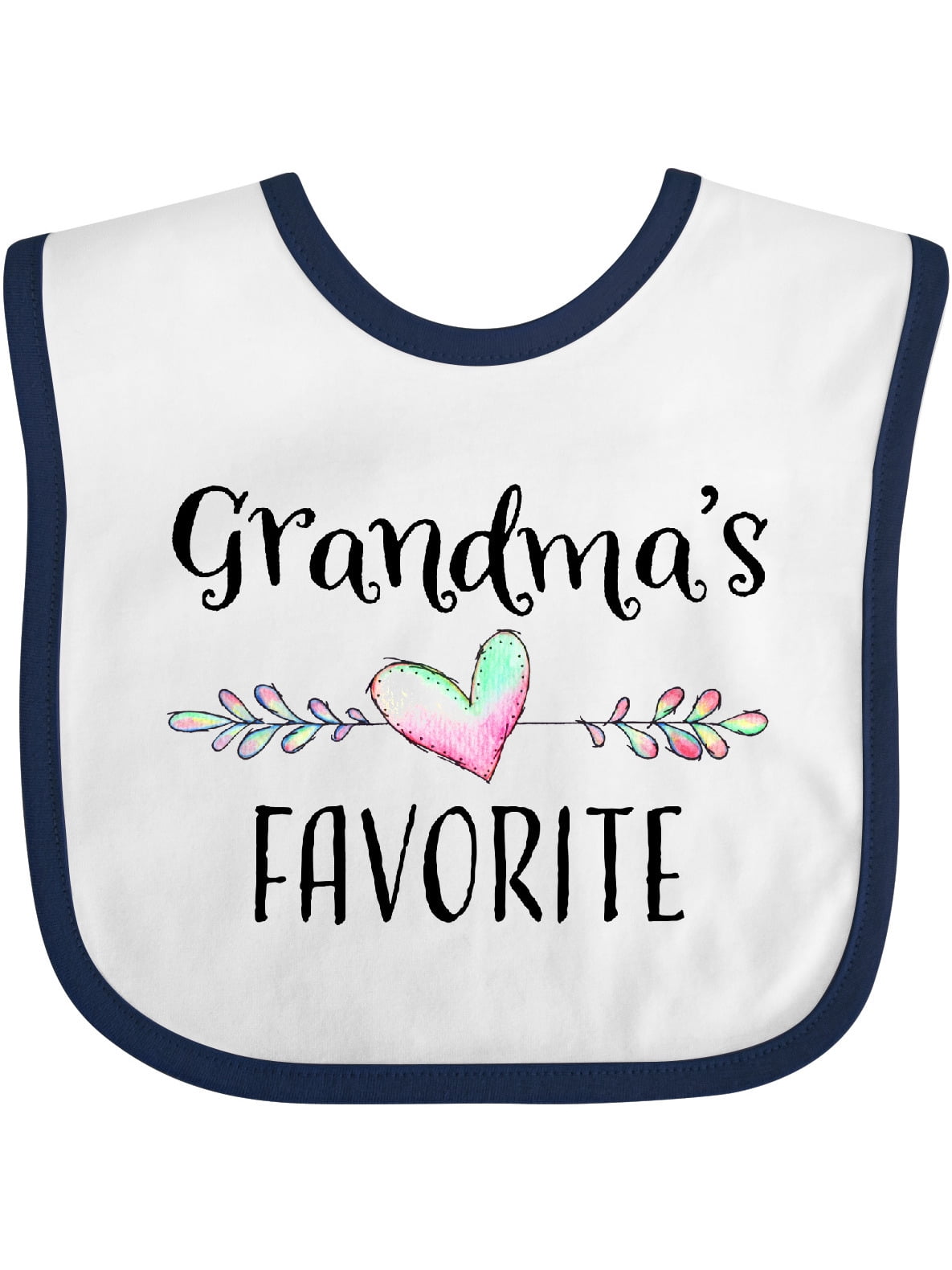 Inktastic Grandmas Favorite Heart Grandchild Boys Or Girls Baby Bib Inktastic Grandmas Favorite Heart Grandchild Boys Or Girls Baby Bib