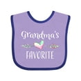 thumbnail image 1 of Inktastic Grandmas Favorite- Heart Grandchild Boys or Girls Baby Bib, 1 of 4