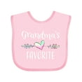 thumbnail image 1 of Inktastic Grandmas Favorite- Heart Grandchild Boys or Girls Baby Bib, 1 of 4