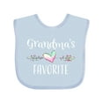 thumbnail image 1 of Inktastic Grandmas Favorite- Heart Grandchild Boys or Girls Baby Bib, 1 of 4