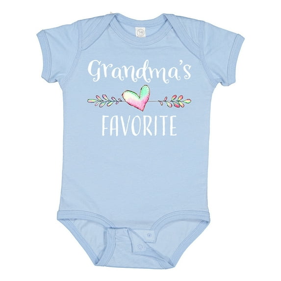 Inktastic Grandmas Favorite Heart Grandchild Boys or Girls Baby Bodysuit