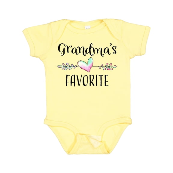 Inktastic Grandmas Favorite Heart Grandchild Boys or Girls Baby Bodysuit