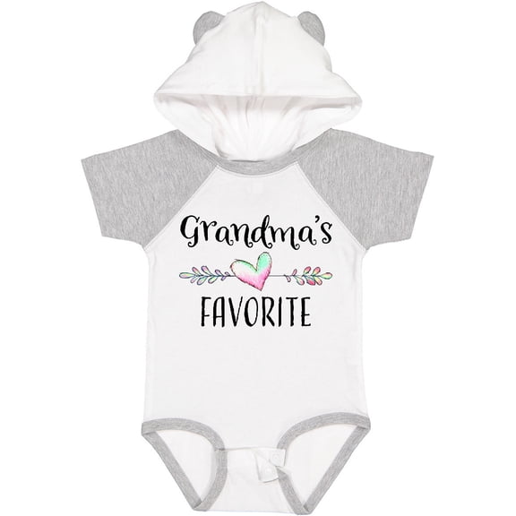 Inktastic Grandmas Favorite Heart Grandchild Boys or Girls Baby Bodysuit