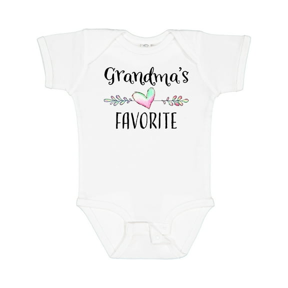 Inktastic Grandmas Favorite Heart Grandchild Boys or Girls Baby Bodysuit