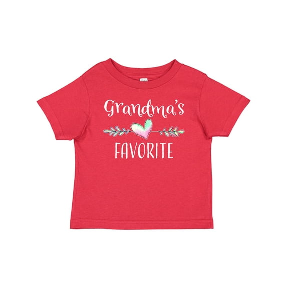 Inktastic Grandmas Favorite Heart Grandchild Boys or Girls Baby T-Shirt