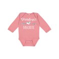 thumbnail image 1 of Inktastic Grandmas Favorite- Heart Grandchild Boys or Girls Long Sleeve Baby Bodysuit, 1 of 5