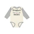 thumbnail image 1 of Inktastic Grandmas Favorite- Heart Grandchild Boys or Girls Long Sleeve Baby Bodysuit, 1 of 5