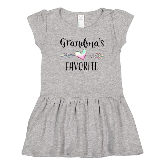 Inktastic Grandmas Favorite- Heart Grandchild Girls Toddler Dress