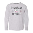 thumbnail image 1 of Inktastic Grandmas Favorite- Heart Grandchild Long Sleeve Youth T-Shirt, 1 of 5
