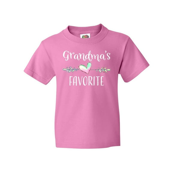 Inktastic Grandmas Favorite- Heart Grandchild Youth T-Shirt