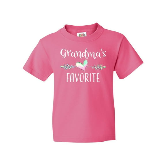 Inktastic Grandmas Favorite- Heart Grandchild Youth T-Shirt