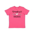thumbnail image 1 of Inktastic Grandmas Favorite Heart Grandchild Youth T-Shirt, 1 of 5