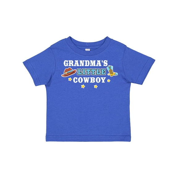 Inktastic Grandmas Little Cowboy with Cowboy Hat and Boots Boys Toddler T-Shirt