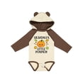 thumbnail image 1 of Inktastic Grandmas Little Pumpkin with Leaves and Stars Boys or Girls Long Sleeve Baby Bodysuit, 1 of 5