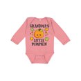thumbnail image 1 of Inktastic Grandmas Little Pumpkin with Leaves and Stars Boys or Girls Long Sleeve Baby Bodysuit, 1 of 5