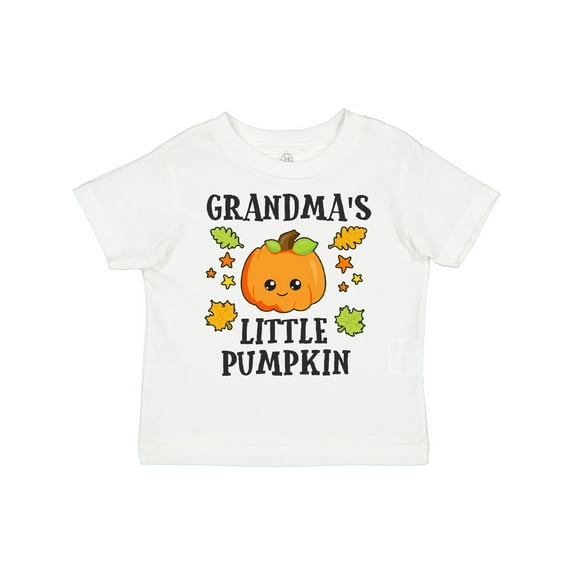 Inktastic Grandmas Little Pumpkin with Leaves and Stars Boys or Girls Toddler T-Shirt