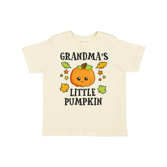Inktastic Grandmas Little Pumpkin with Leaves and Stars Boys or Girls Toddler T-Shirt