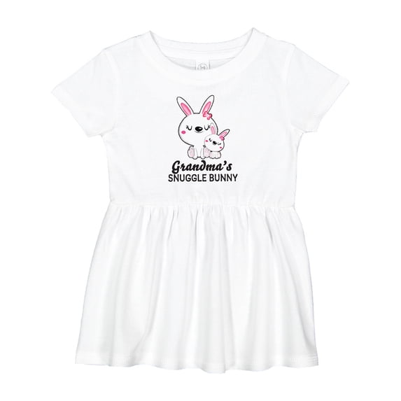 Inktastic Grandma's Snuggle Bunny Easter Girls Baby Dress