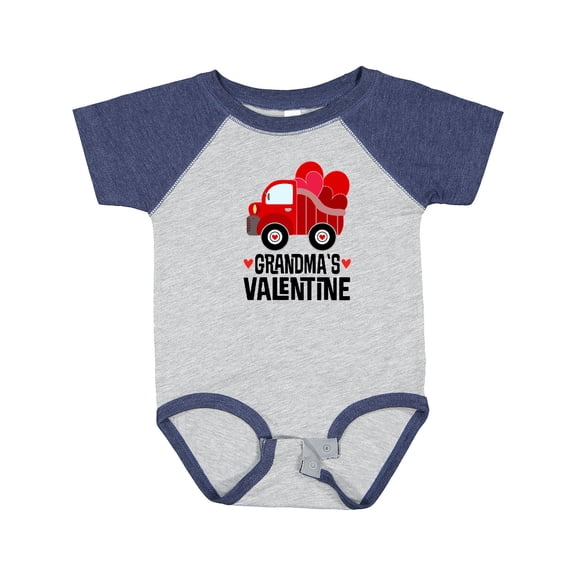 Inktastic Grandmas Valentine Baby Boy Heart Truck Boys Baby Bodysuit