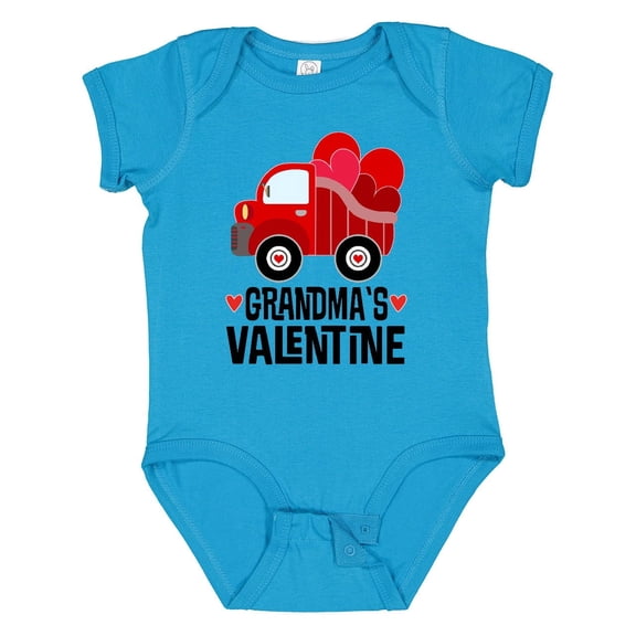 Inktastic Grandmas Valentine Baby Boy Heart Truck Boys Baby Bodysuit