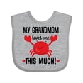 thumbnail image 1 of Inktastic Grandmom Loves Me Grandchild Boys or Girls Baby Bib, 1 of 4