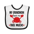 thumbnail image 1 of Inktastic Grandmom Loves Me Grandchild Boys or Girls Baby Bib, 1 of 4