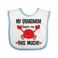 thumbnail image 1 of Inktastic Grandmom Loves Me Grandchild Boys or Girls Baby Bib, 1 of 4
