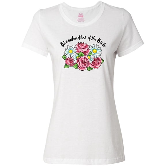 Inktastic Grandmother of the Bride Roses and Daisies Women's T-Shirt