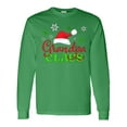 thumbnail image 1 of Inktastic Grandpa Claus with Christmas Santa Hat and Snowflakes Long Sleeve T-Shirt, 1 of 5