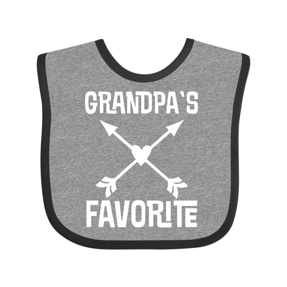 Inktastic Grandpa Favorite Grandchild Gift Boys or Girls Baby Bib