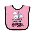 thumbnail image 1 of Inktastic Grandpa First Mate Grandchild Sailing Boys or Girls Baby Bib, 1 of 4