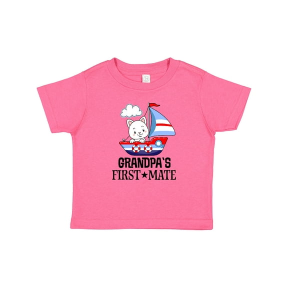 Inktastic Grandpa First Mate Grandchild Sailing Boys or Girls Baby T-Shirt