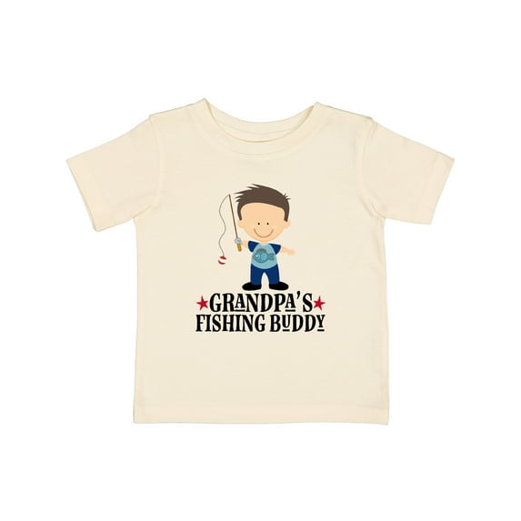 Inktastic Grandpa Fishing Buddy Fisherman Boys Baby T-Shirt