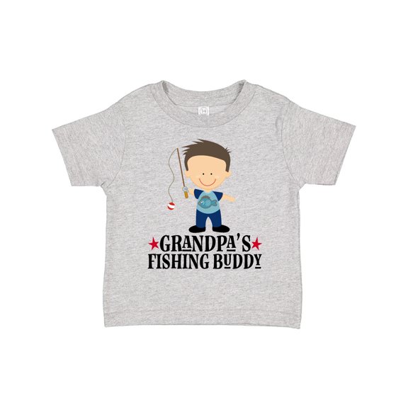 Inktastic Grandpa Fishing Buddy Fisherman Boys Toddler T-Shirt