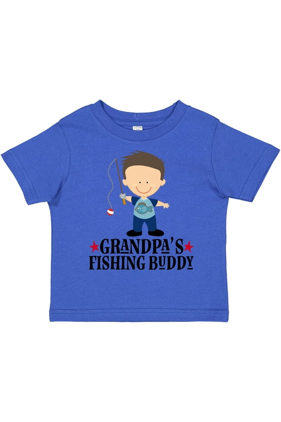Grandpa Fishing Buddy Fisherman Boys Toddler T-Shirt