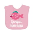 thumbnail image 1 of Inktastic Grandpa Fishing Buddy Girls Fish Girls Baby Bib, 1 of 4