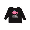 thumbnail image 1 of Inktastic Grandpa Fishing Buddy Girls Fish Girls Long Sleeve Toddler T-Shirt, 1 of 5