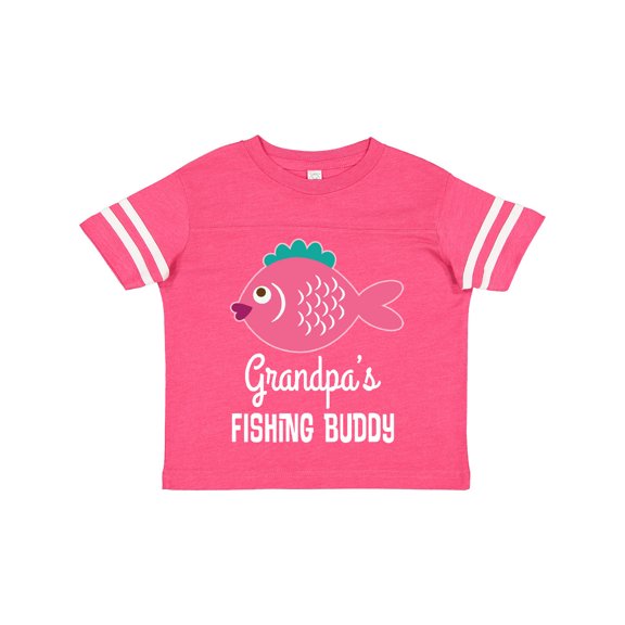 Inktastic Grandpa Fishing Buddy Girls Fish Girls Toddler T-Shirt