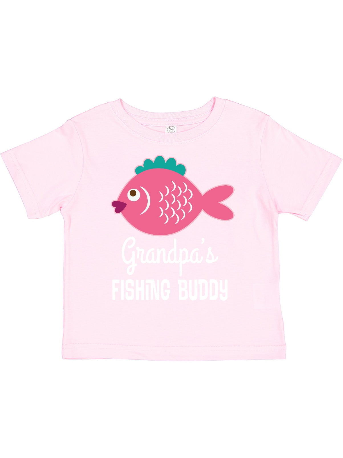 Inktastic Grandpa Fishing Buddy Girls Fish Youth T-Shirt
