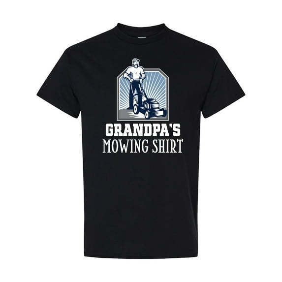 Inktastic Grandpa Funny Lawn Mowing T-Shirt