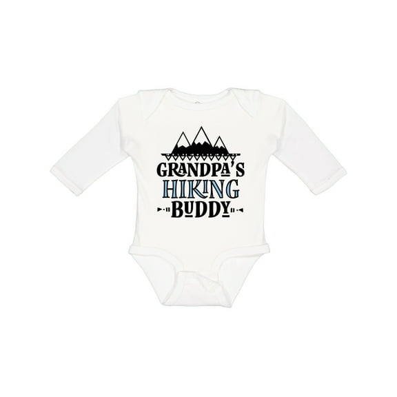 Inktastic Grandpa Hiking Buddy Hiker Boys Long Sleeve Baby Bodysuit